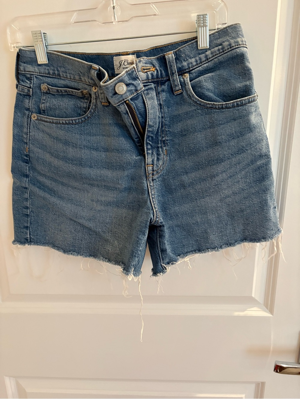 J. Crew Light Blue Raw-Hem Denim Shorts